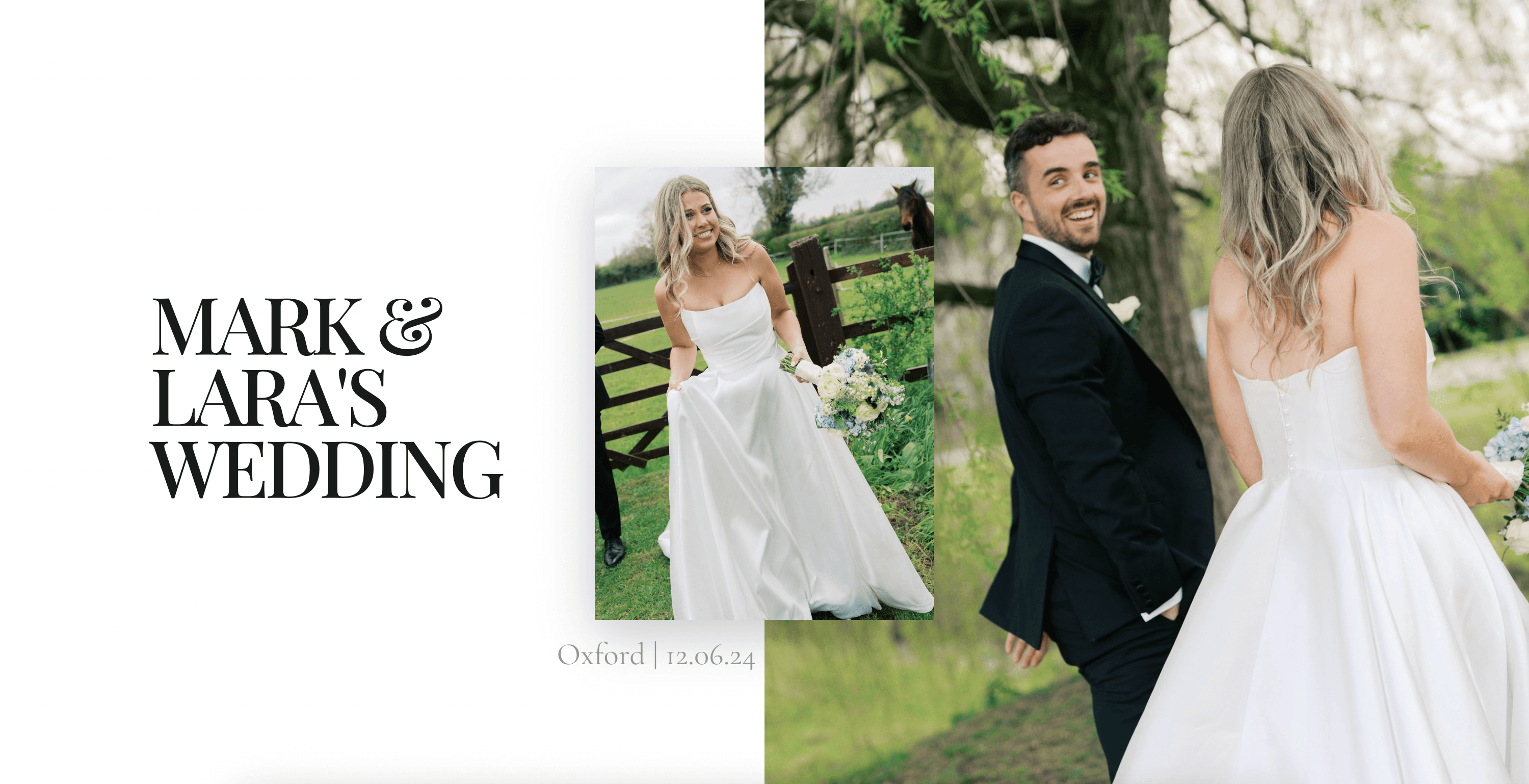 Relyve wedding gallery layout on desktop
