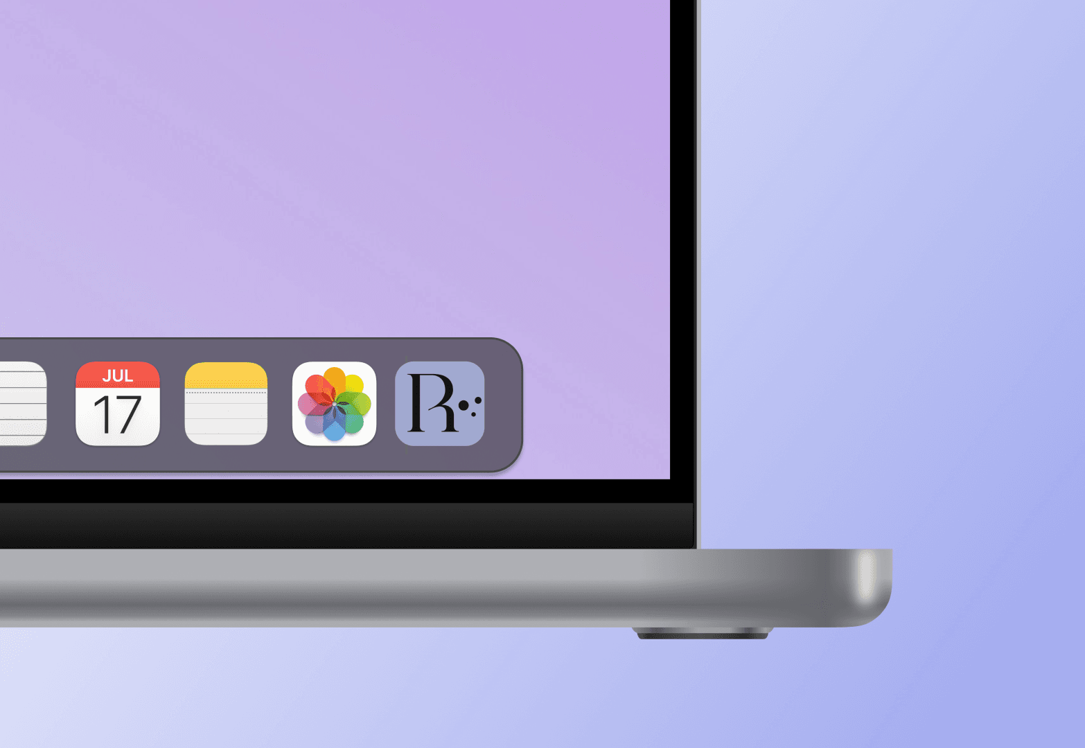 Relyve saved to the home screen, in the dock beside the calendar and photos